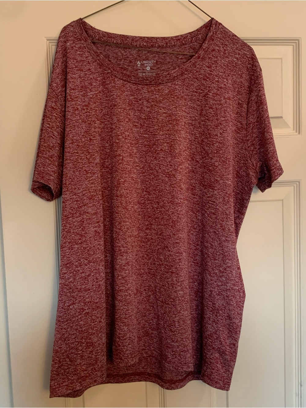 Liberty Pro Women XXL Soft Heathered Red & White Activewear Shirt